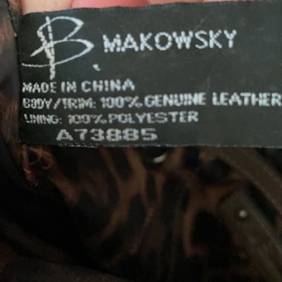 B.makowsky tan leather crossbody purse silver hardware multiple pockets - Picture 7 of 10